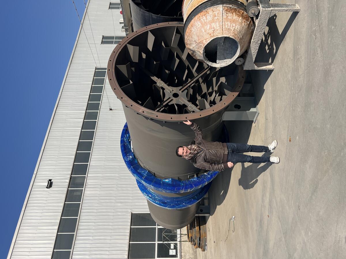 Industrial pyrolysis reactor at French Carbon facility